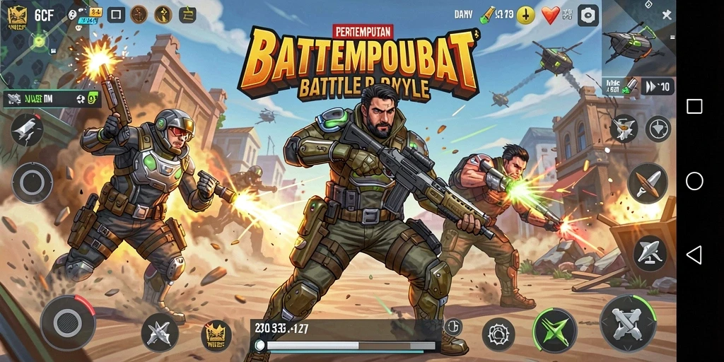 Gameplay seru dari 6CF dalam pertempuran Battle Royale.