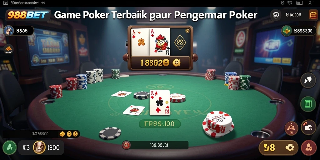 Gameplay seru dan menantang di aplikasi Poker 988BET.