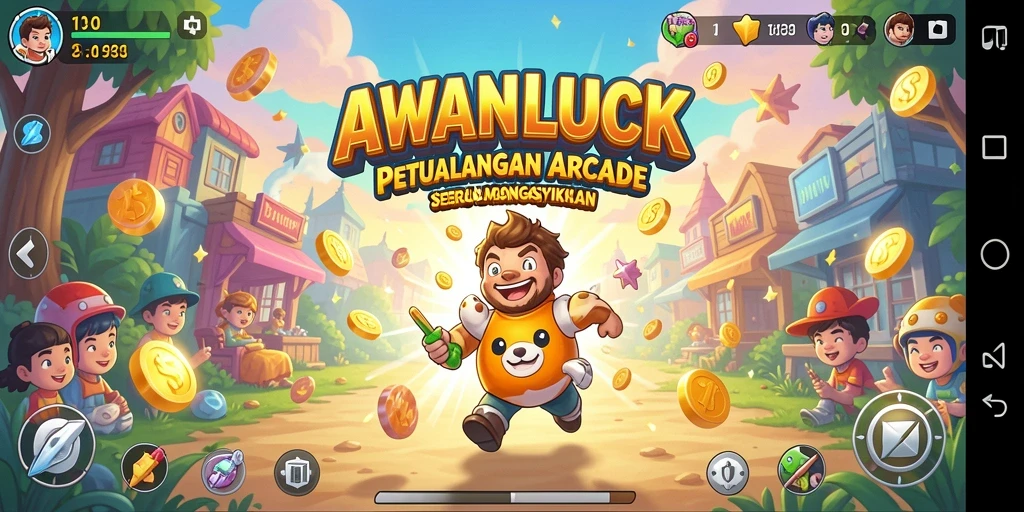 Tampilan gameplay seru dari AWANLUCK dengan aksi Arcade yang mengasyikkan.
