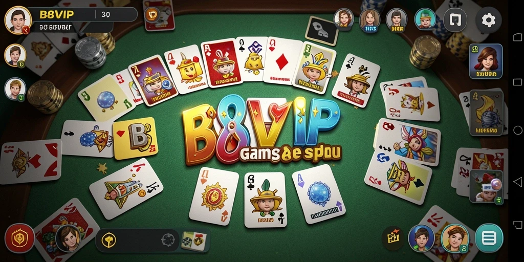Tampilan gameplay seru dari aplikasi B8VIP Gaple.