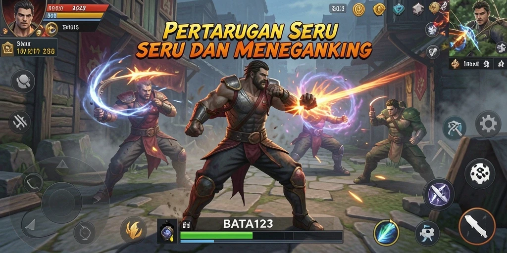Tampilan dari pertarungan seru dan karakter unik di BATA123.