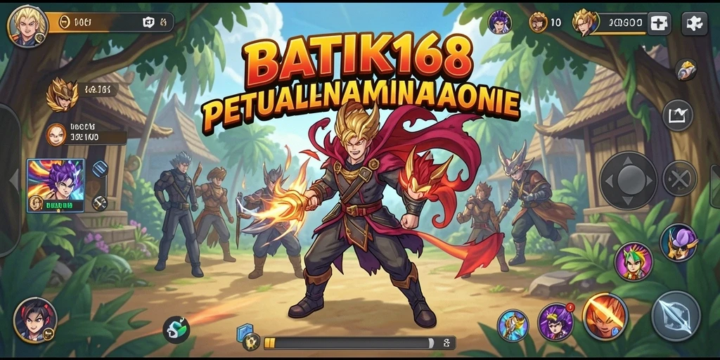 Tampilan gameplay menarik dari BATIK168 dengan karakter anime.
