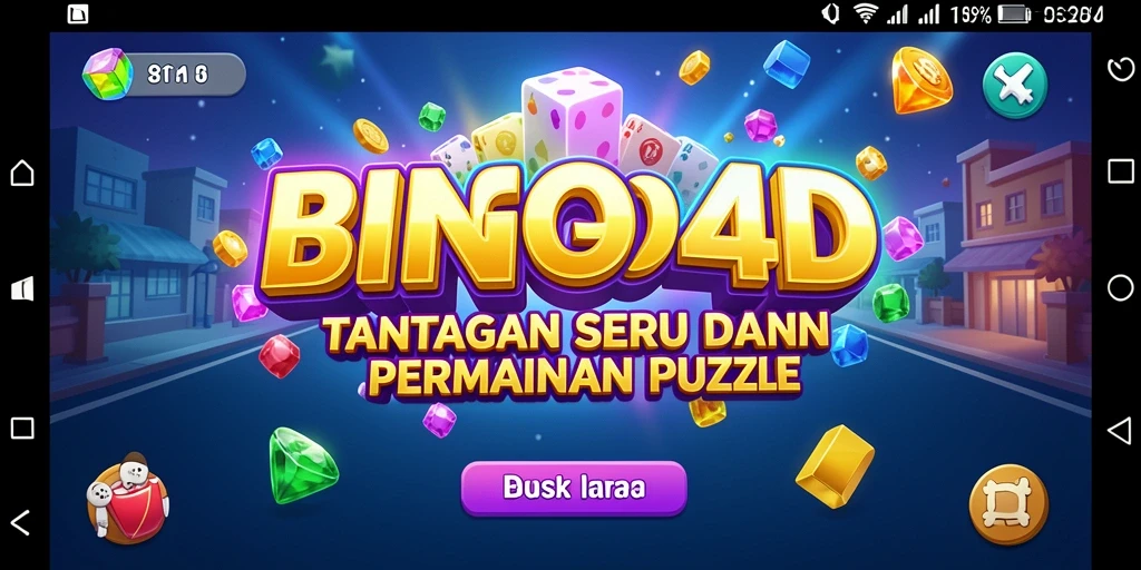 Tampilan gameplay seru BINGO4D dengan berbagai tantangan puzzle.