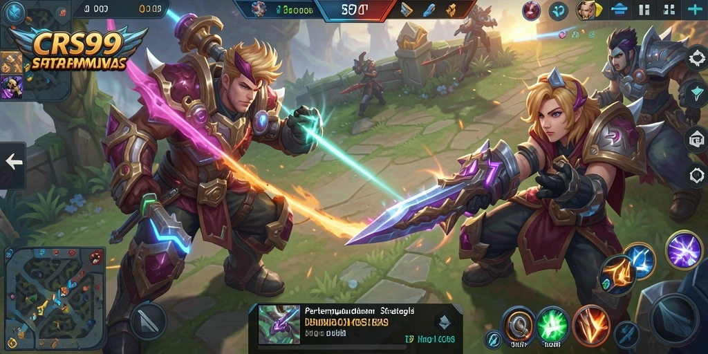 Tangkapan layar utama dari gameplay intens MOBA CRS99.