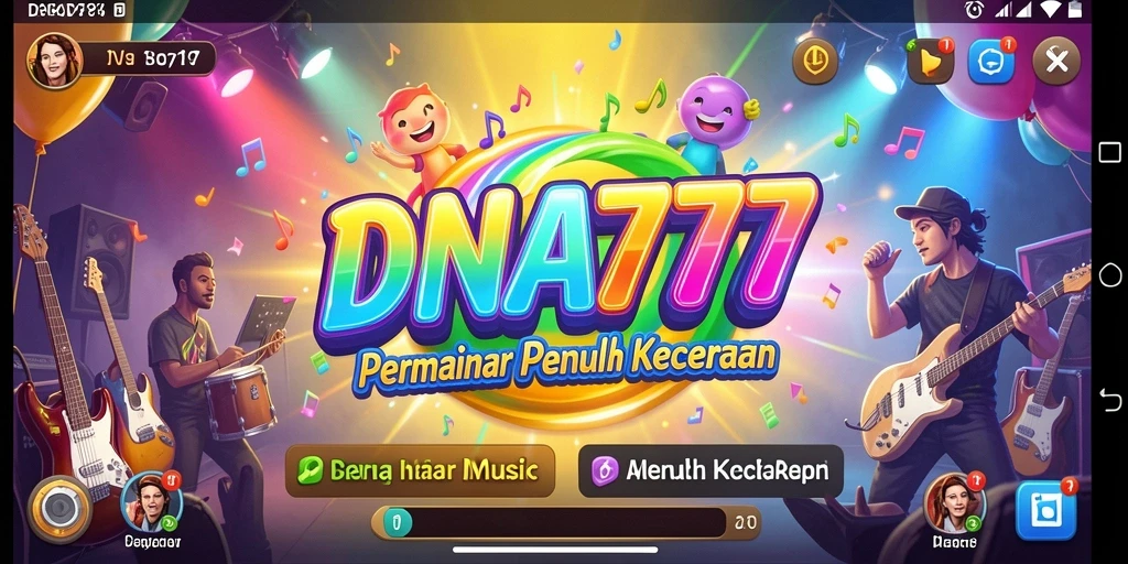 Tampilan gameplay <strong>DNA777</strong> yang menarik dengan berbagai pilihan lagu.