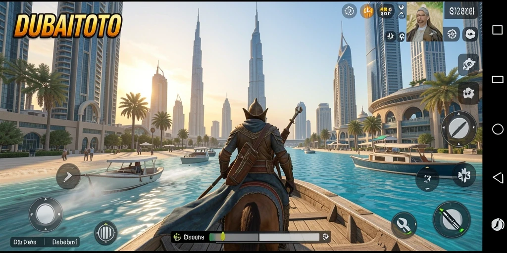 Screenshot DUBAITOTO menampilkan momen seru dalam game Simulation.