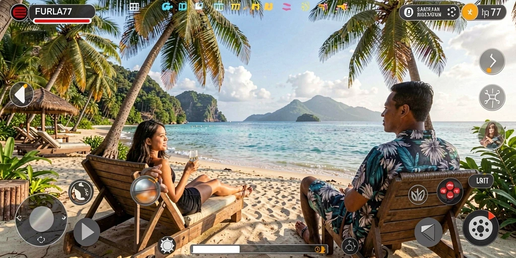 Tampilan gameplay FURLA77 yang cerah dan mengasyikkan.