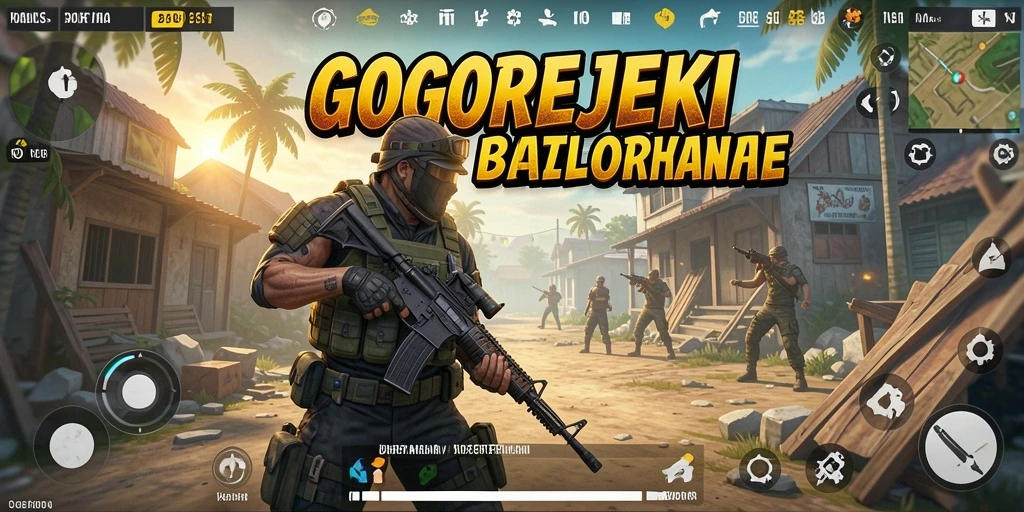 Gameplay GOGOREJEKI yang intens dalam pertempuran Battle Royale.
