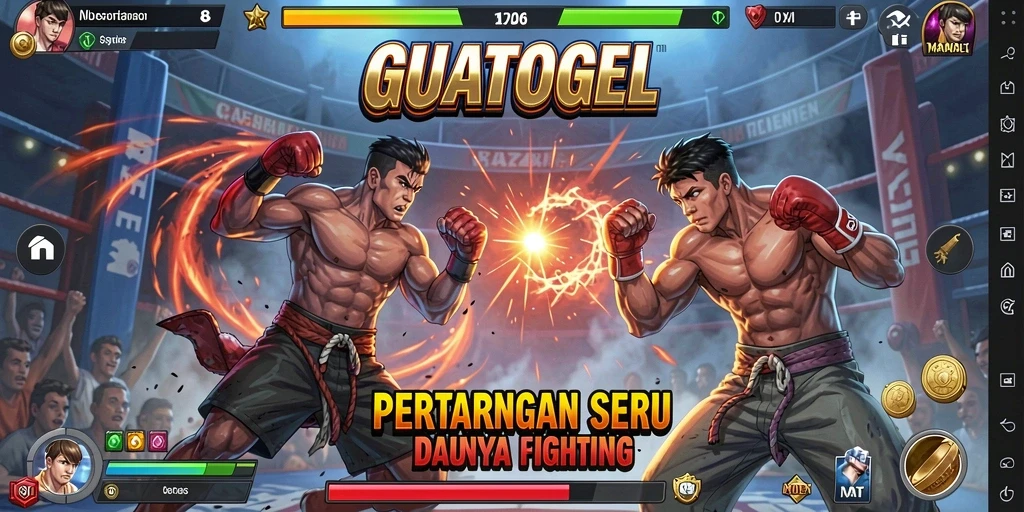 Gameplay Fighting GUATOGEL yang mendebarkan dan penuh aksi.