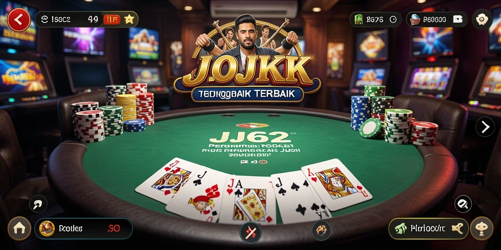 Tampilan gameplay Poker yang seru dalam JJ62.