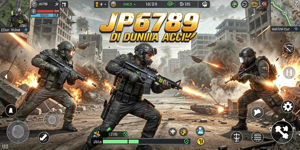 Screenshot gameplay JP6789 menampilkan pertarungan aksi yang mendebarkan.