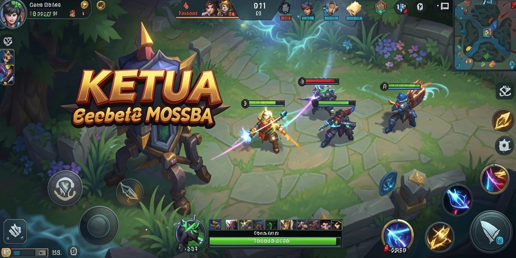 Screenshot gameplay KETUA yang menampilkan aksi seru di arena MOBA.