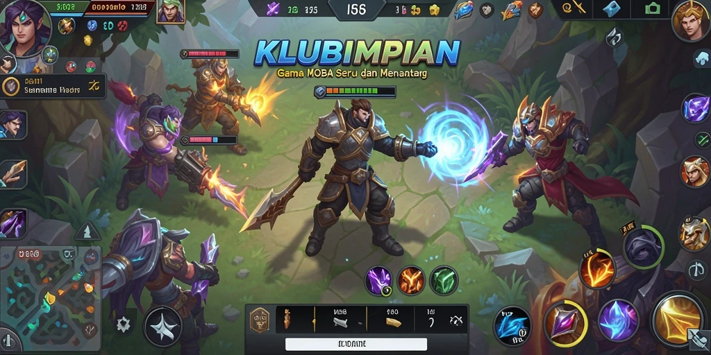 Tangkapan layar gameplay KLUBIMPIAN yang menampilkan aksi seru.