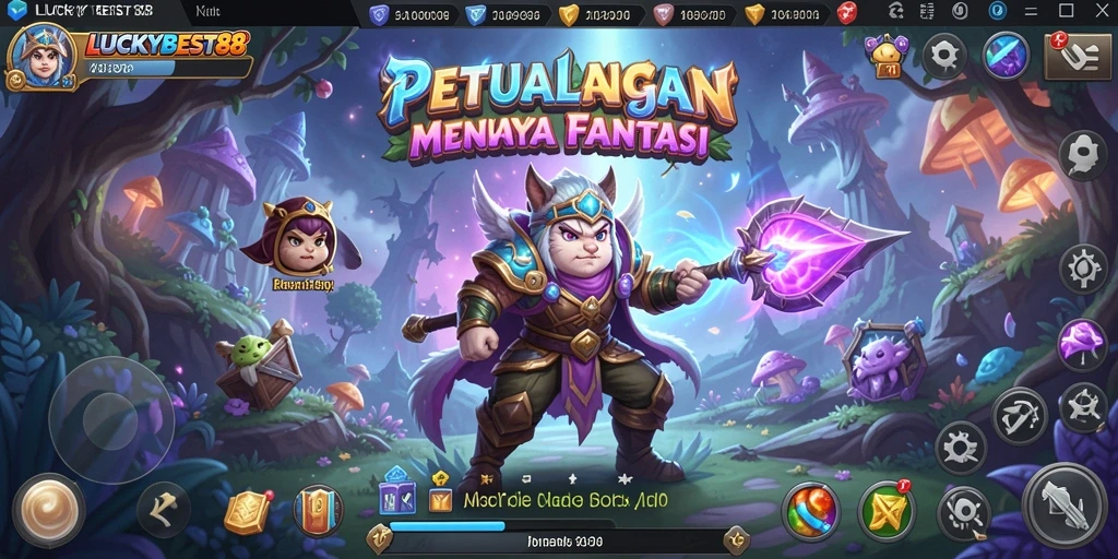 Tampilan gameplay seru dari LUCKYBEST88 saat menjelajahi dunia petualangan.