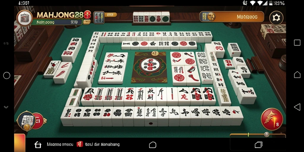 Tampilan menarik gameplay Mahjong di MAHJONG288.