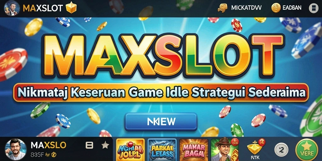 Tampilan gameplay MAXSLOT dengan mesin slot yang berwarna-warni.