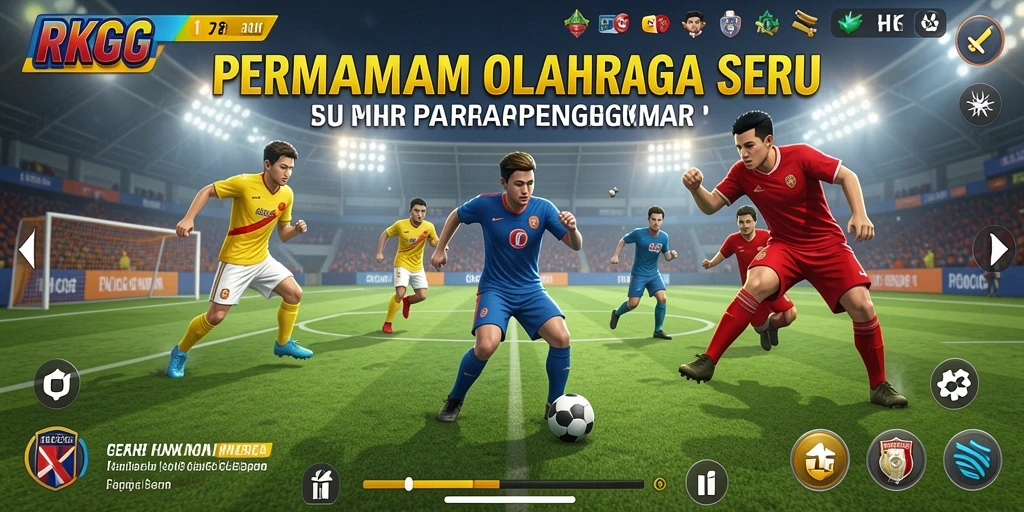 Tampilan gameplay RKGG yang mendebarkan dalam berbagai cabang olahraga.