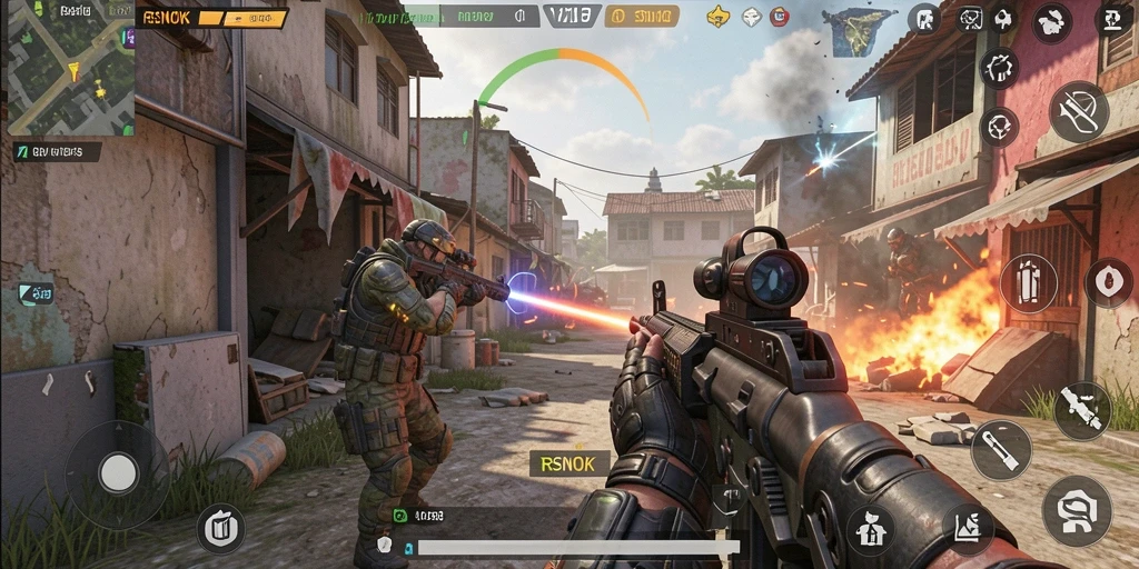 Tampilan seru dari gameplay RSNOK yang mendebarkan.