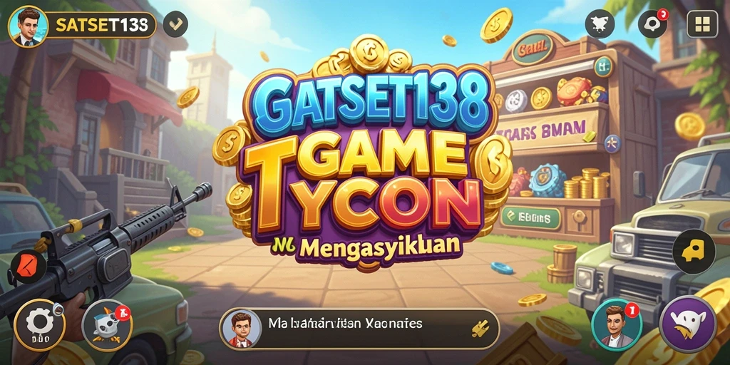 Tampilan gameplay SATSET138 yang menampilkan strategi bisnis yang seru.