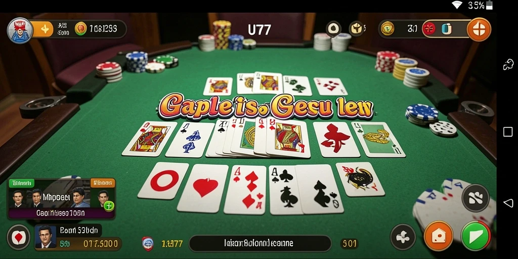Gameplay seru Gaple dengan tampilan menarik di UT77.